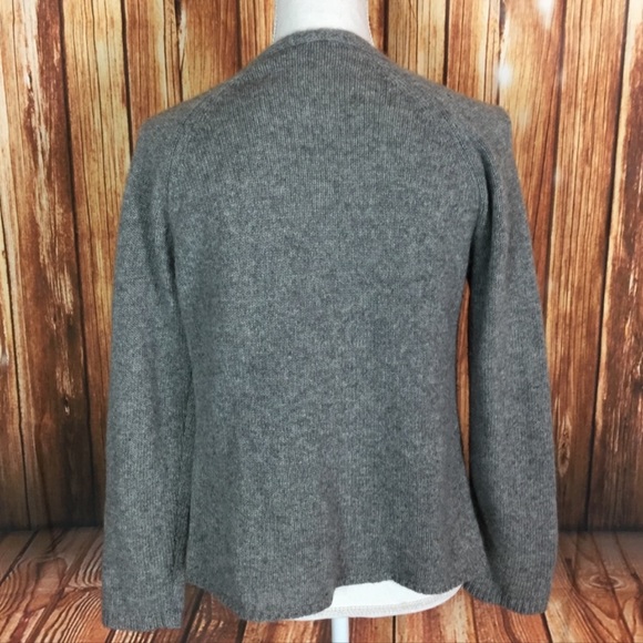Max Mara 100% Cashmere Open-front Cardigan Sweater Super Soft Gray Size Small S - Picture 12 of 14